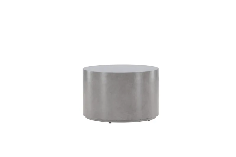 Lissabon Runt Sidobord och BlomUtebord Utomhus 60 cm - Grå - Utemöbler - Trädgårdsbord & Utebord - Sidobord utomhus