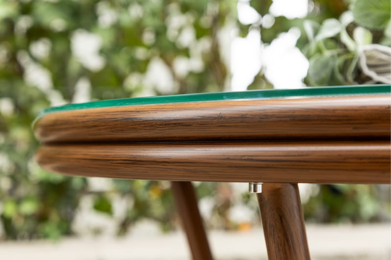 Loures Cafébord 70 cm - Brun - Utemöbler - Trädgårdsbord & Utebord - Cafebord