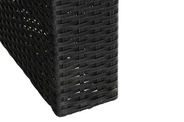 Majestic Matbord Utomhus 210x100 cm – Utebord i konstrotting med bordsskiva i Glas för Trädgård och Altan - Svart - Utemöbler - Trädgårdsbord & Utebord - Matbord ute