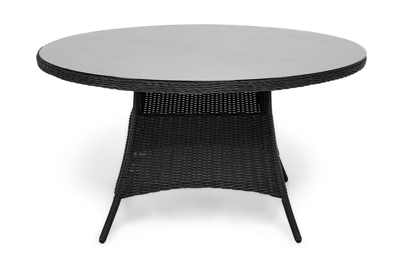 MARCUS Matbord 140 cm Runt Svart - Matbord ute