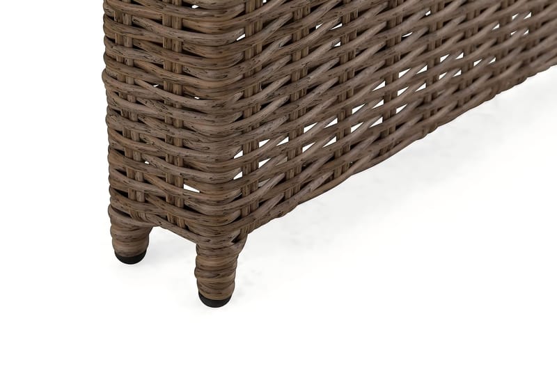 Marcus Rektangulärt Matbord utomhus 160x90 cm i konstrotting med glasskiva - Natur / Beige - Utemöbler - Trädgårdsbord & Utebord - Matbord ute