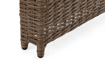 Marcus Stort Matbord Utomhus 200x100 cm – Utebord i konstrotting med glasskiva för Uteplats och Trädgård - Natur Trä - Utemöbler - Trädgårdsbord & Utebord - Matbord ute