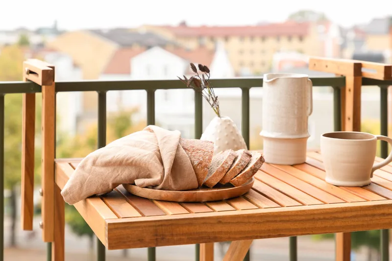 Marion Balkongbord Utomhus 60x45 cm - Trä/Natur - Utemöbler - Trädgårdsbord & Utebord - Matbord ute