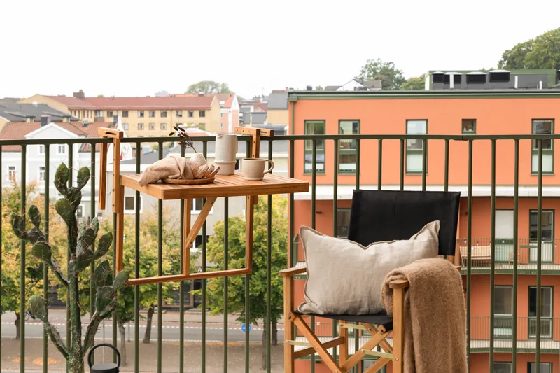 Marion Balkongbord Utomhus 60x45 cm - Trä/Natur - Utemöbler - Trädgårdsbord & Utebord - Matbord ute