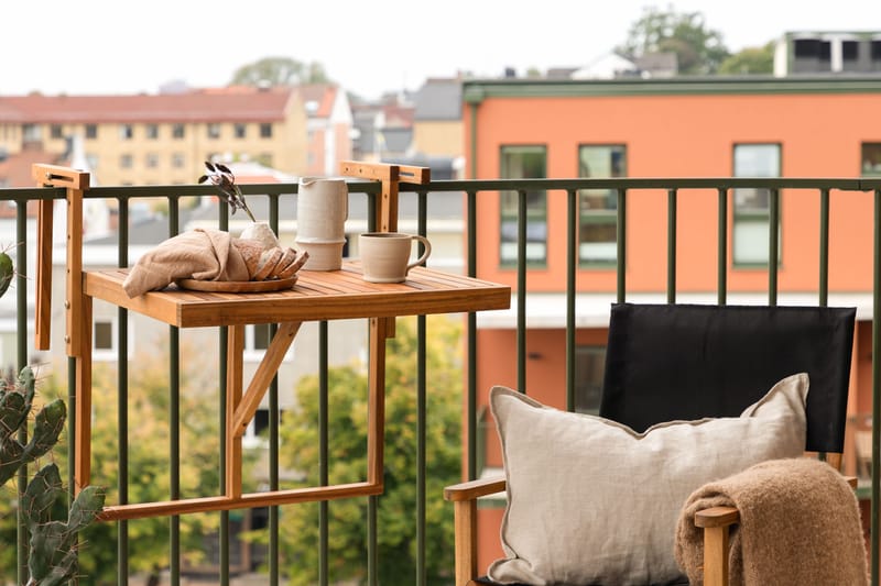 Marion Balkongbord Utomhus 60x45 cm - Trä/Natur - Utemöbler - Trädgårdsbord & Utebord - Matbord ute