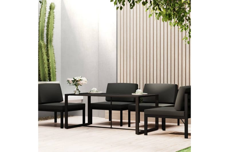 Matbord Utomhus för trädgården antracit 120x60x66 cm aluminium - Antracit - Utemöbler - Trädgårdsbord & Utebord - Matbord ute