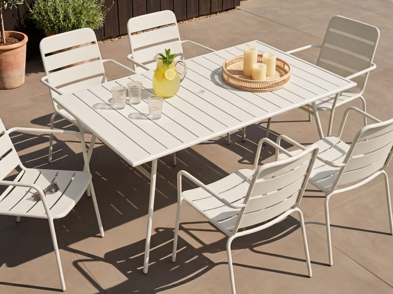 Matbord Terenzo 160 cm - Ljusbeige - Utemöbler - Trädgårdsbord & Utebord - Matbord ute