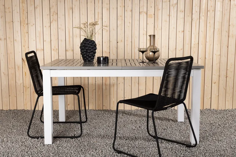 Albany Matbord Utomhus 152-210 cm - Grå/Vit - Utem öbler - Trädgårdsbord & Utebord - Matbord ute