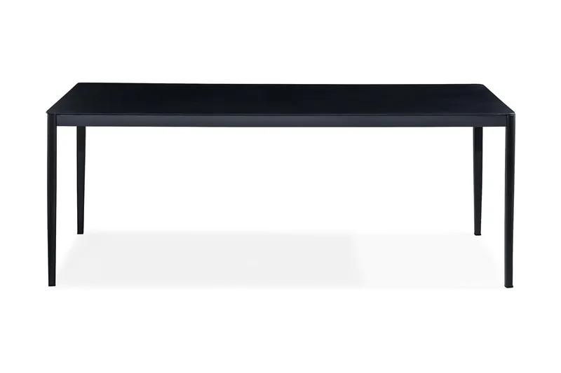 Alex Matbord Utomhus 200x100 cm Utebord med bordsskiva i glas och aluminium ben - Svart / Grå stenlook - Utemöbler - Trädgårdsbord & Utebord - Matbord ute