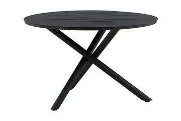 Alma Matbord Utomhus Rund 120 cm Svart - Venture Home - Utemöbler - Trädgårdsbord & Utebord - Matbord ute