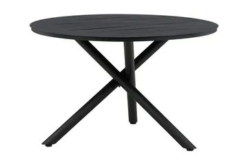 Alma Matbord Utomhus Rund 120 cm Svart - Venture Home - Utemöbler - Trädgårdsbord & Utebord - Matbord ute