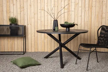 Alma Matbord Utomhus Rund 120 cm Svart - Venture Home - Utemöbler - Trädgårdsbord & Utebord - Matbord ute