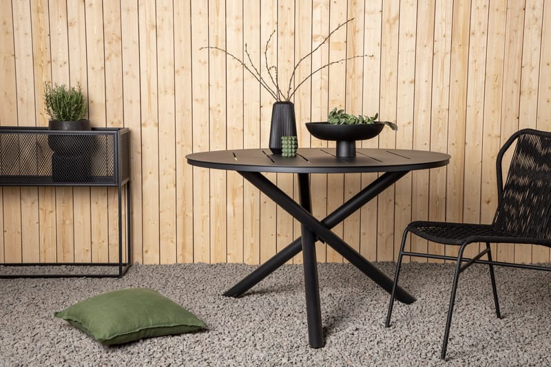 Alma Matbord Utomhus Rund 120 cm Svart - Venture Home - Utemöbler - Trädgårdsbord & Utebord - Matbord ute