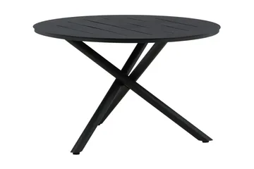 Alma Matbord Utomhus Rund 120 cm Svart - Venture Home - Utemöbler - Trädgårdsbord & Utebord - Matbord ute
