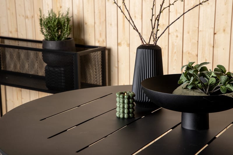 Alma Matbord Utomhus Rund 120 cm Svart - Venture Home - Utemöbler - Trädgårdsbord & Utebord - Matbord ute