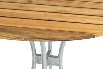 Arild Litet Runt Matbord Utomhus 110 cm - Utebord i Akaciaträ för Trädgård och Altan - Ljusbrun Natur - Utemöbler - Trädgårdsbord & Utebord - Matbord ute