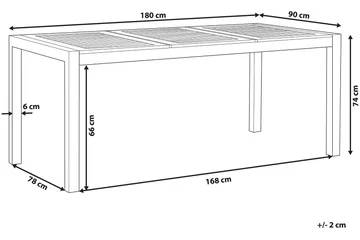 Bacoli Matbord Utomhus 180 cm - Brun - Utemöbler - Trädgårdsbord & Utebord - Matbord ute