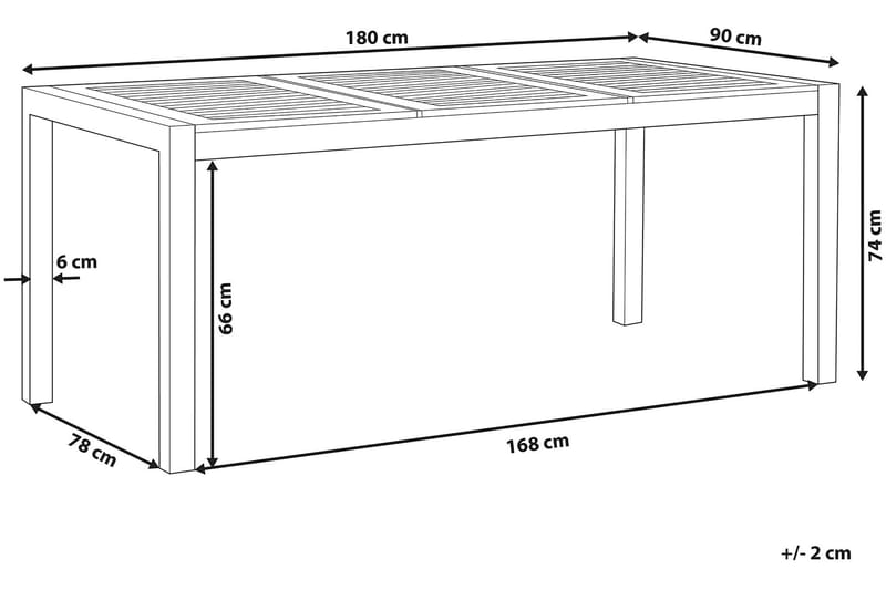 Bacoli Matbord Utomhus 180 cm - Brun - Utemöbler - Trädgårdsbord & Utebord - Matbord ute