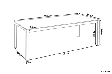 Bacoli Matbord Utomhus 180 cm - Grå - Utemöbler - Trädgårdsbord & Utebord - Matbord ute