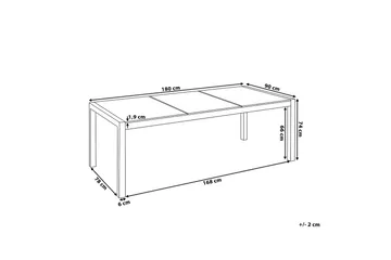 Bacoli Matbord Utomhus 180 cm - Grå - Utemöbler - Trädgårdsbord & Utebord - Matbord ute