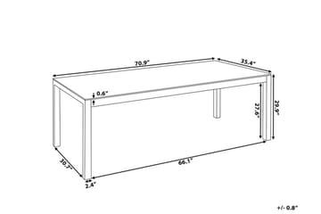 Bacoli Matbord Utomhus 180 cm - Grå - Utemöbler - Trädgårdsbord & Utebord - Matbord ute