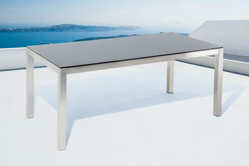 BACOLI Matbord Utomhus 180 cm Svart - Utemöbler - Trädgårdsbord & Utebord - Matbord ute