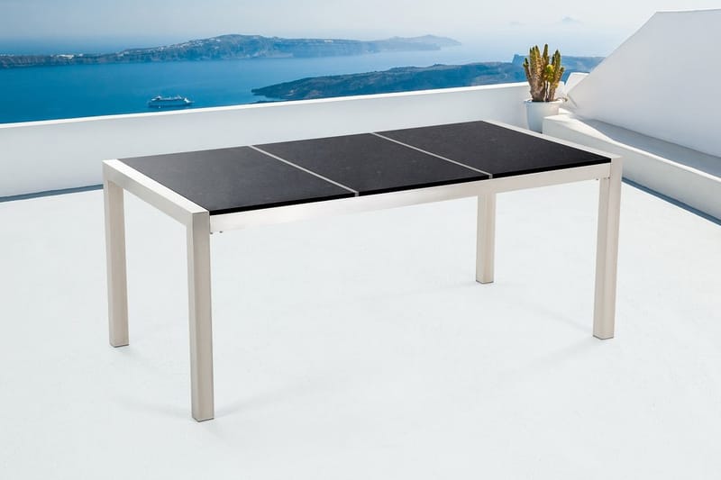 BACOLI Matbord Utomhus 180 cm Svart - Utemöbler - Trädgårdsbord & Utebord - Matbord ute