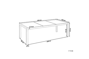 Bacoli Matbord Utomhus 220 cm - Transparent - Utemöbler - Trädgårdsbord & Utebord - Matbord ute