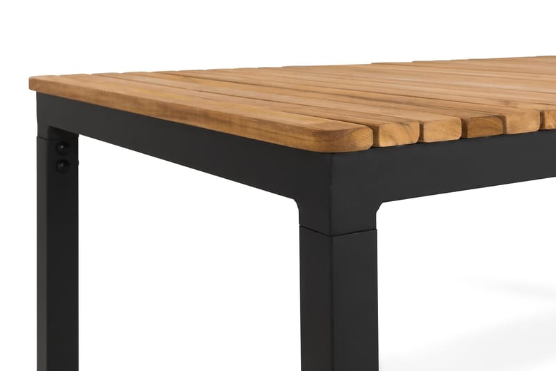 BAHAMAS Soffbord Utomhus 110x60 Svart/Teak - Utemöbler - Trädgårdsbord & Utebord - Matbord ute