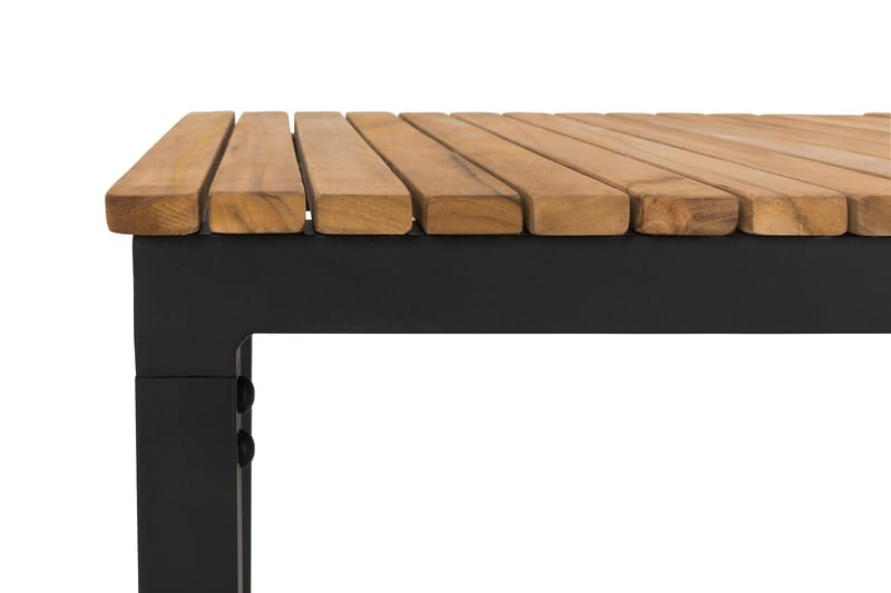 BAHAMAS Soffbord Utomhus 110x60 Svart/Teak - Utemöbler - Trädgårdsbord & Utebord - Matbord ute