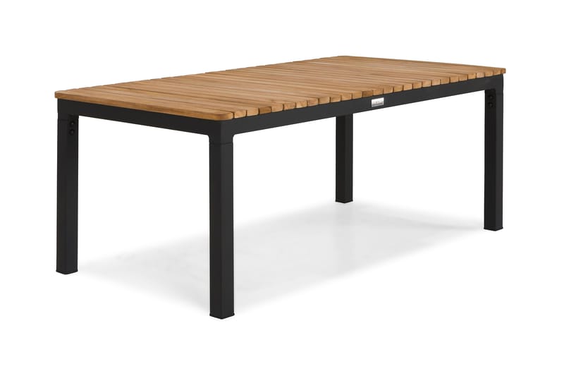 BAHAMAS Soffbord Utomhus 110x60 Svart/Teak - Utemöbler - Trädgårdsbord & Utebord - Matbord ute