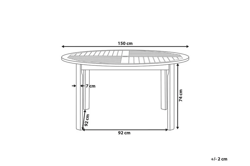 Barrata Matbord Utomhus 150 cm - Akacia - Utemöbler - Trädgårdsbord & Utebord - Matbord ute