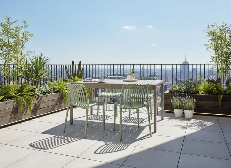 Matbord utomhus Bartica 84x154 cm - Beige - Utemöbler - Trädgårdsbord & Utebord - Matbord ute