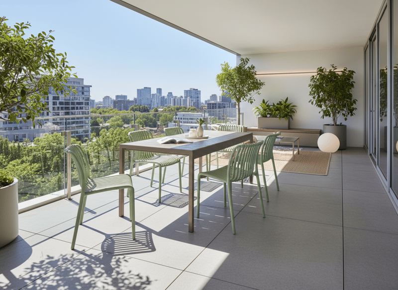 Matbord utomhus Bartica 84x154 cm - Brun - Utemöbler - Trädgårdsbord & Utebord - Matbord ute