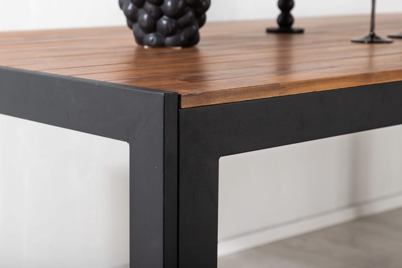 Bois Matbord Utomhus 200 cm Svart/Brun - Venture Home - Utemöbler - Trädgårdsbord & Utebord - Matbord ute