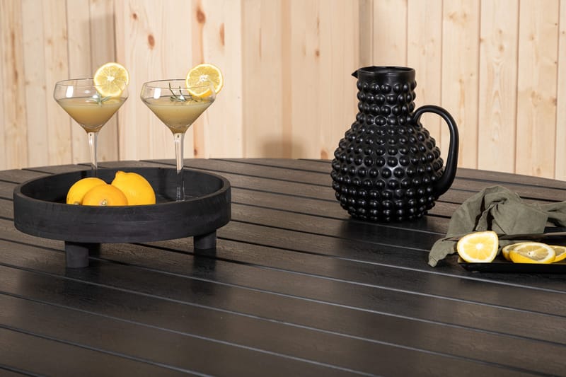 Break Matbord Utomhus 150 cm Rund - Svart - Utemöbler - Trädgårdsbord & Utebord - Matbord ute