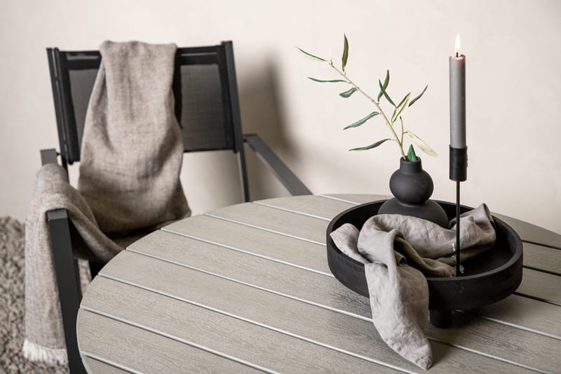 Break Matbord Utomhus Rund 90 cm - Vit - Utemöbler - Trädgårdsbord & Utebord - Matbord ute