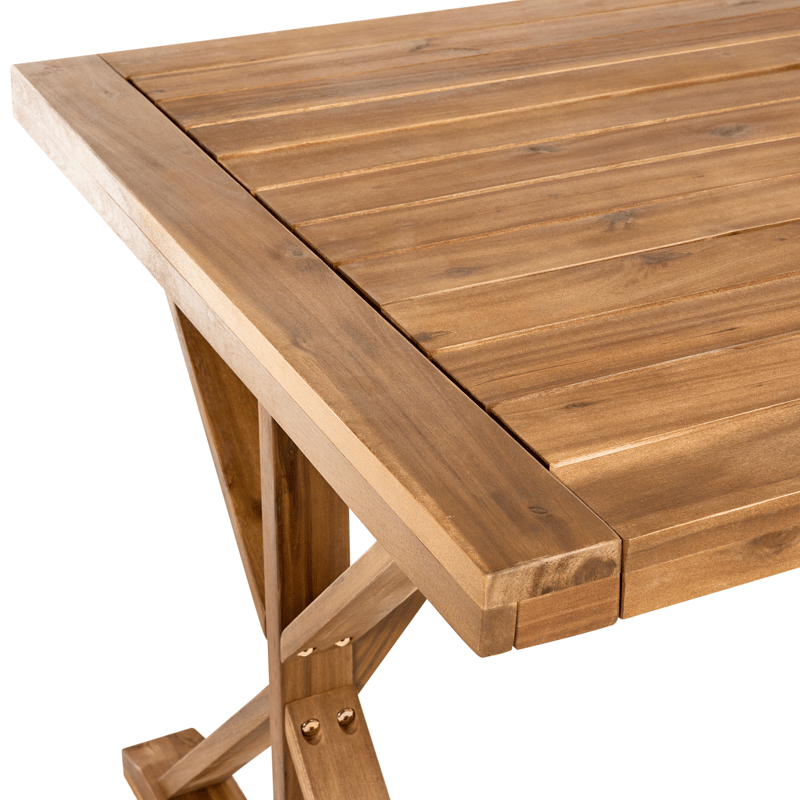 Matbord utomhus Calabritto 90 cm 180 cm Akaciaträ - Brun - Utemöbler - Trädgårdsbord & Utebord - Matbord ute