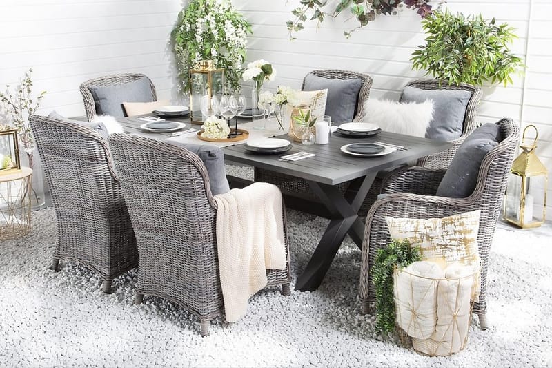 Cascais Trädgårdsbord 200 cm - Grå - Utemöbler - Trädgårdsbord & Utebord - Matbord ute