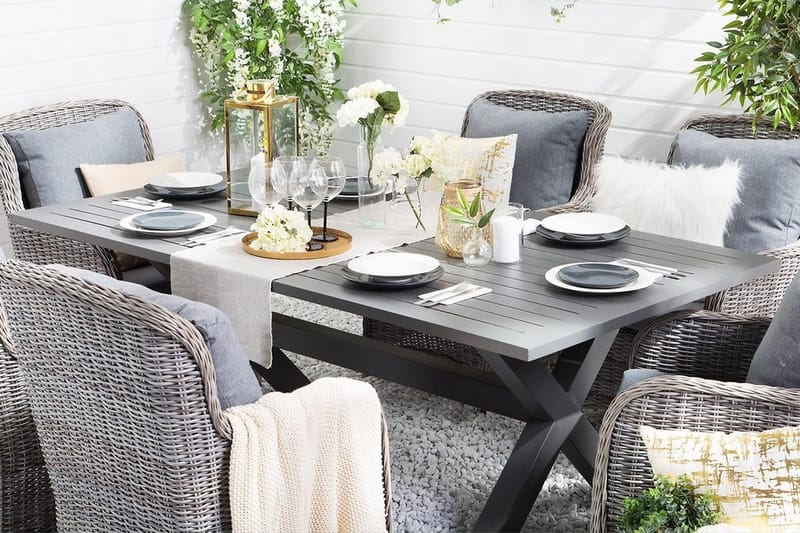 Cascais Trädgårdsbord 200 cm - Grå - Utemöbler - Trädgårdsbord & Utebord - Matbord ute