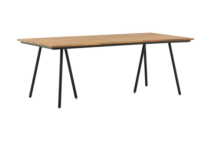 Chan Matbord Utomhus 200 cm - Svart/Brun - Utemöbler - Trädgårdsbord & Utebord - Matbord ute