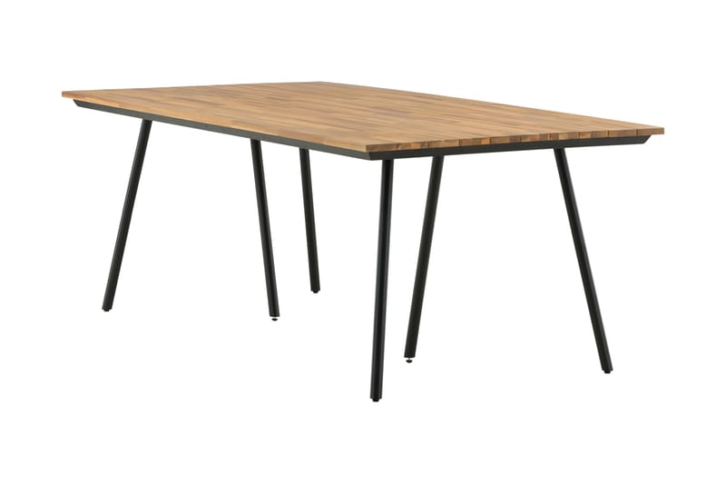 Chan Matbord Utomhus 200 cm - Svart/Brun - Utemöbler - Trädgårdsbord & Utebord - Matbord ute