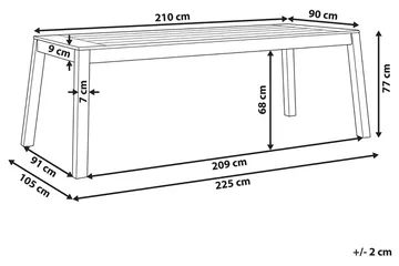 Coteto Matbord Utomhus 210 cm - Akacia - Utemöbler - Trädgårdsbord & Utebord - Matbord ute