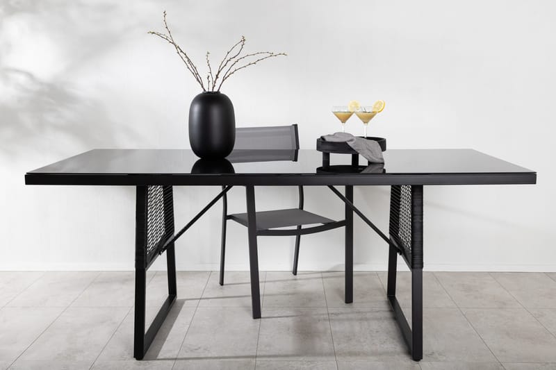 Dallas Matbord Utomhus 193 cm - Svart - Utemöbler - Trädgårdsbord & Utebord - Matbord ute
