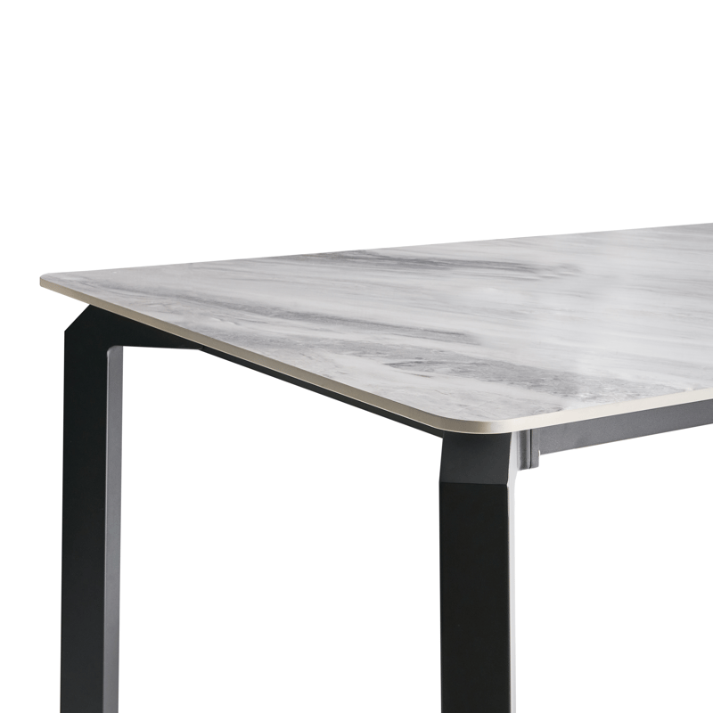 Matbord utomhus Feletto 90x180 cm Sten - Grå/Svart - Utemöbler - Trädgårdsbord & Utebord - Matbord ute