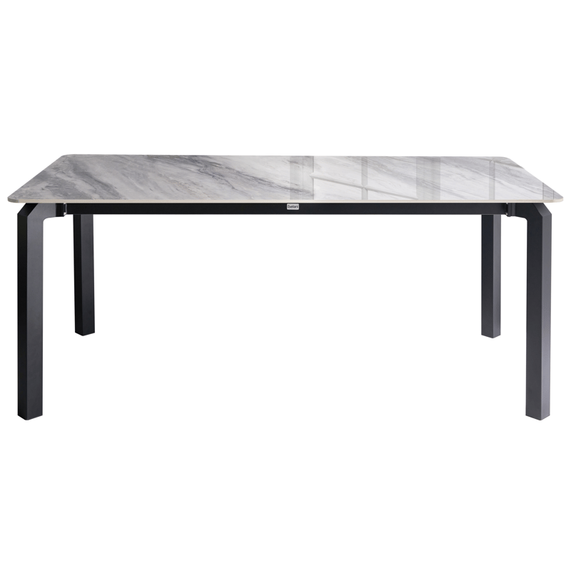 Matbord utomhus Feletto 90x180 cm Sten - Grå/Svart - Utemöbler - Trädgårdsbord & Utebord - Matbord ute