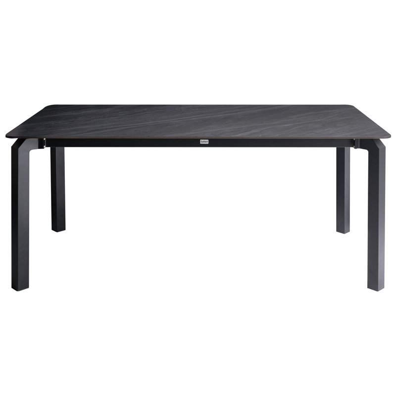 Matbord utomhus Feletto 90x180 cm Sten - Svart - Utemöbler - Trädgårdsbord & Utebord - Matbord ute