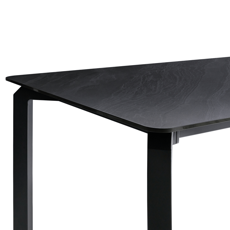 Matbord utomhus Feletto 90x180 cm Sten - Svart - Utemöbler - Trädgårdsbord & Utebord - Matbord ute