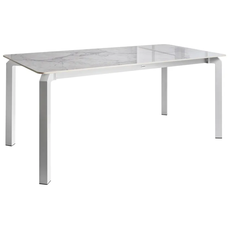 Matbord utomhus Feletto 90x180 cm Sten Vit, Vit