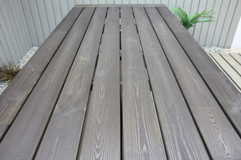 HAINS Fasta Matbord Utomhus 220 cm Brun - Utemöbler - Trädgårdsbord & Utebord - Matbord ute